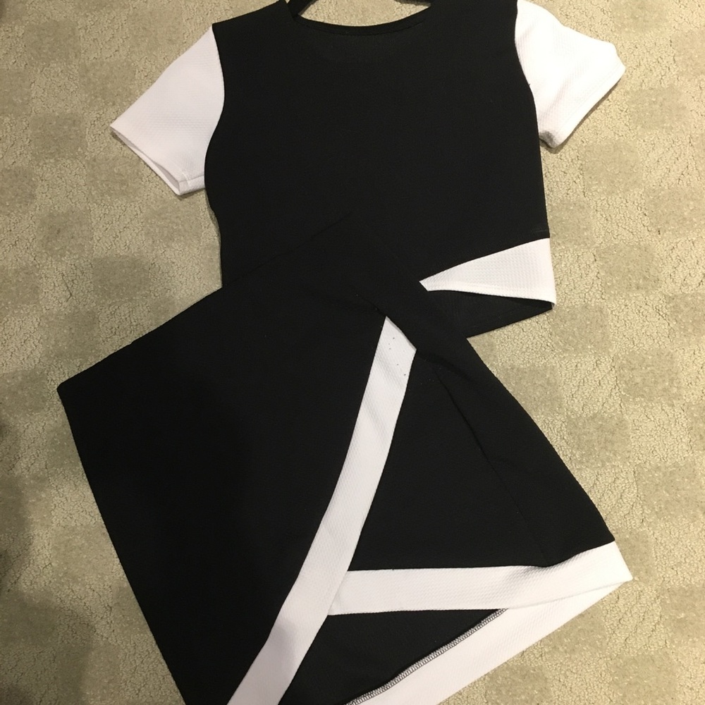 Two piece top and skirt.